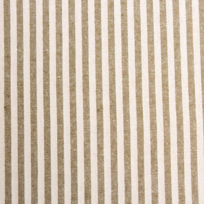 Washed Stripe Woven Cotton Fabric, Fine Stripes for Shirts & Crafts - Army Green 5