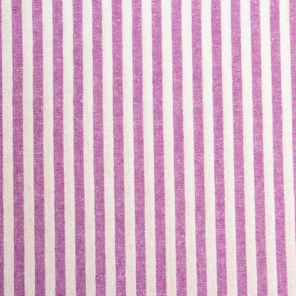 Washed Stripe Woven Cotton Fabric, Fine Stripes for Shirts & Crafts - Purple 7