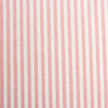 Washed Stripe Woven Cotton Fabric, Fine Stripes for Shirts & Crafts - Pink 9