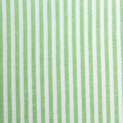 Washed Stripe Woven Cotton Fabric, Fine Stripes for Shirts & Crafts - Apple Green 10