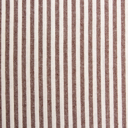 Washed Stripe Woven Cotton Fabric, Fine Stripes for Shirts & Crafts - Dark Coffee 17
