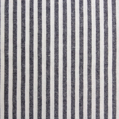 Washed Stripe Woven Cotton Fabric, Fine Stripes for Shirts & Crafts - Navy 18