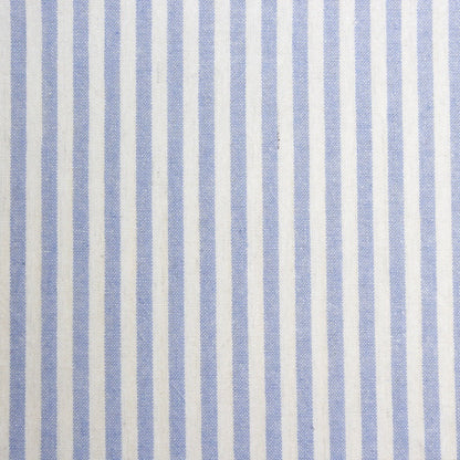 Washed Stripe Woven Cotton Fabric, Fine Stripes for Shirts & Crafts - Light Blue 1