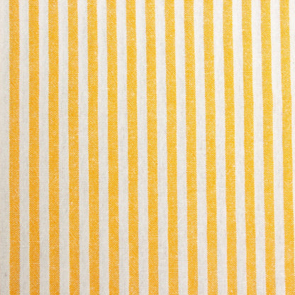Washed Stripe Woven Cotton Fabric, Fine Stripes for Shirts & Crafts - Golden Yellow 4