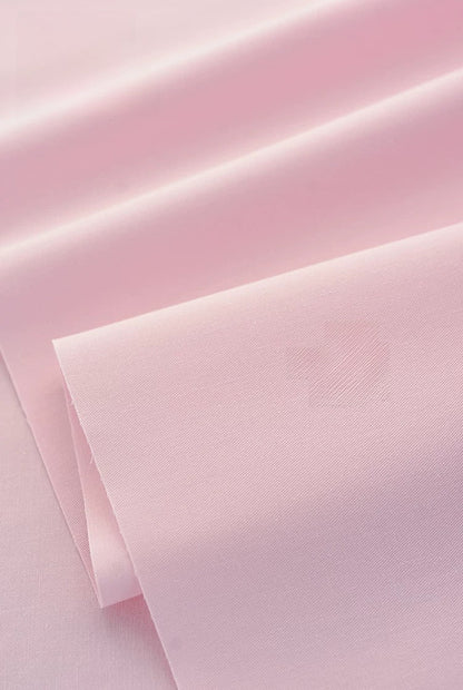 Washed Twill Poplin Fabric, Solid, for Shirts, Dresses & Blouses - Pink