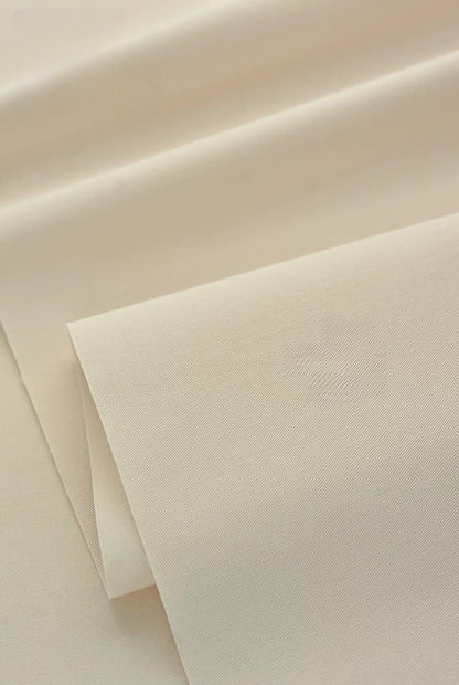 Washed Twill Poplin Fabric, Solid, for Shirts, Dresses & Blouses - Light Tea