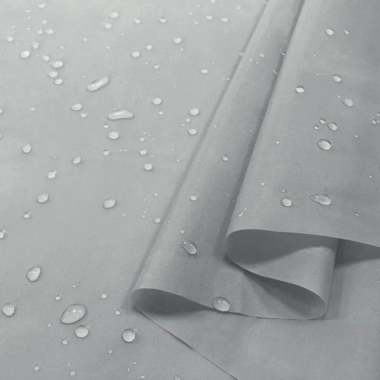 Waterproof Fabric, 150cm Polyester for Umbrellas, Tents & Curtains - Light Grey