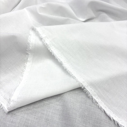 White Cotton Lawn Fabric, for Baby & Crafts - White
